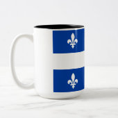 Quebec Flag Tweekleurige Koffiemok (Links)