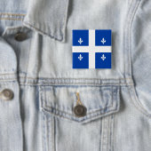 Quebec Flag Vierkante Button 5,1 Cm (In situ)