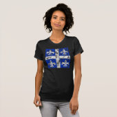 Quebec Fleur-de-lis Women's Dark Shirt (Voorkant volledig)