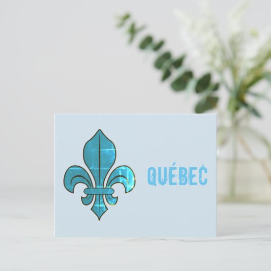 Québec Fleur de Lys Briefkaart (Staand voorkant)