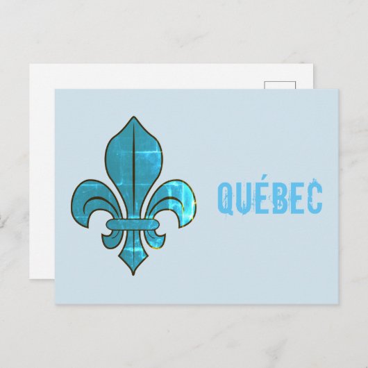 Québec Fleur de Lys Briefkaart (Voorkant / Achterkant)