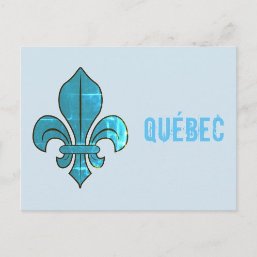 Québec Fleur de Lys Briefkaart (Voorkant)