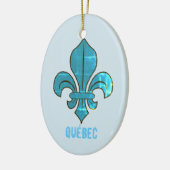 Québec Fleur de Lys Keramisch Ornament (Links)