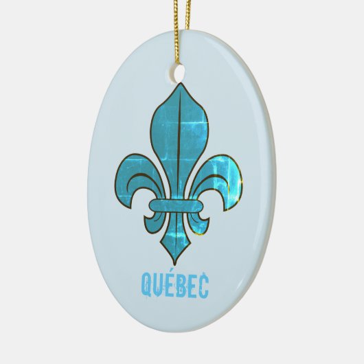 Québec Fleur de Lys Keramisch Ornament (Links)