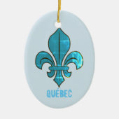 Québec Fleur de Lys Keramisch Ornament (Voorkant)