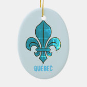 Québec Fleur de Lys Keramisch Ornament (Achterkant)