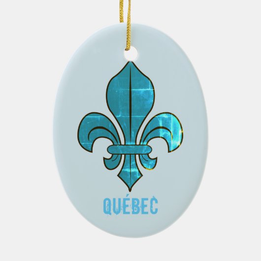 Québec Fleur de Lys Keramisch Ornament (Achterkant)