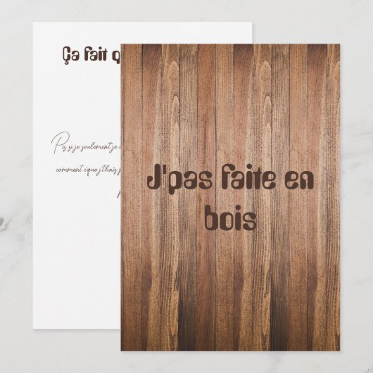 Quebec Frans-Canadees Valentijnsdag Feestdagenkaart (Voorkant / Achterkant)