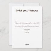 Quebec Frans-Canadees Valentijnsdag Feestdagenkaart (Achterkant)