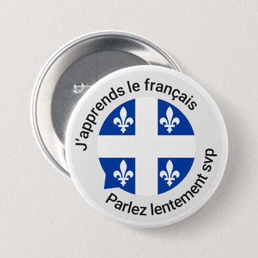 Quebec French beginner-knop Ronde Button 7,6 Cm (Voorkant /achterkant)