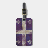 Quebec grunge flag - bagagelabel (Voorkant verticaal)