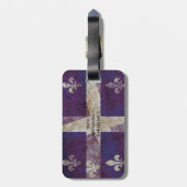 Quebec grunge flag - bagagelabel (Achterkant verticaal)