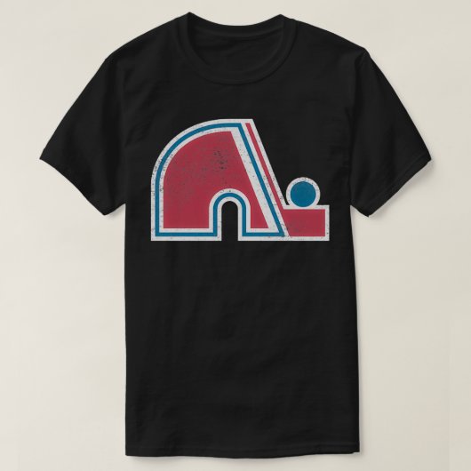 Quebec Hockey Retro Nordiques Distress T-shirt (Design voorkant)