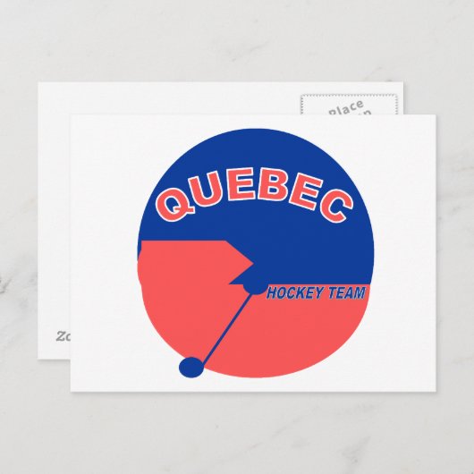 Quebec Hockey Team Briefkaart (Voorkant / Achterkant)