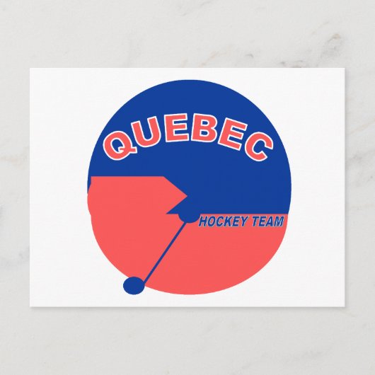 Quebec Hockey Team Briefkaart (Voorkant)