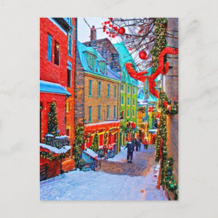 Quebec Kerstmis Briefkaart