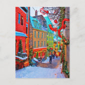 Quebec Kerstmis Briefkaart (Voorkant)