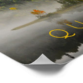 Quebec Landscape Herfst Lake met Fog Fine Art Phot Poster (Hoek)