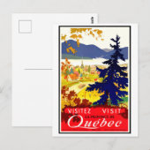 Quebec, landschap, Canada, natuur, oldtimers Briefkaart (Voorkant / Achterkant)