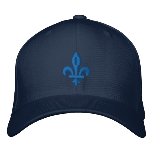 Quebec Libre Fleur de Lis Symbool Personaliseer he Geborduurde Pet (Voorkant)