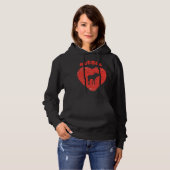 Quebec Liefde Moose Hart Hoodie (Voorkant volledig)