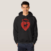 Quebec Liefde Moose Hart Hoodie (Voorkant volledig)