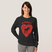 Quebec Liefde Moose Hart T-shirt (Voorkant volledig)