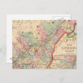Quebec Map door Mitchell Briefkaart (Voorkant / Achterkant)