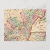 Quebec Map door Mitchell Briefkaart (Voorkant)