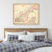 Quebec Map door Mitchell Canvas Afdruk (Insitu (Slaapkamer))