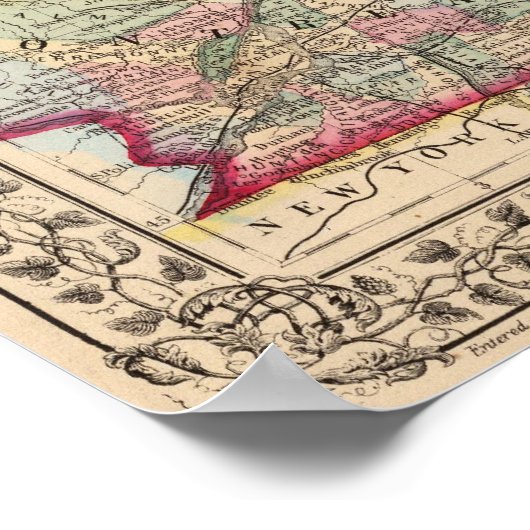 Quebec Map door Mitchell Poster (Hoek)