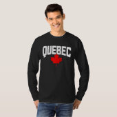 Quebec Maple Leaf Canada Canadian Flag Pride Ragla T-shirt (Voorkant volledig)