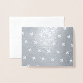 Québec Motif Fleur de lys française encre argentée Folie Kaarten (Met envelop)