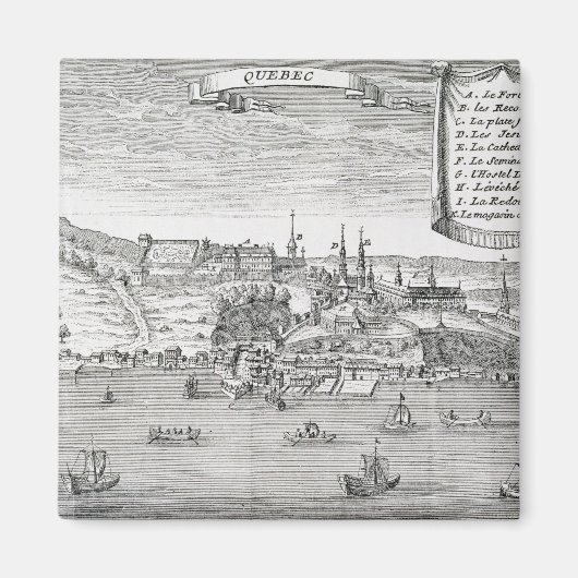 Quebec, na La Potherie Magneet (Voorkant)