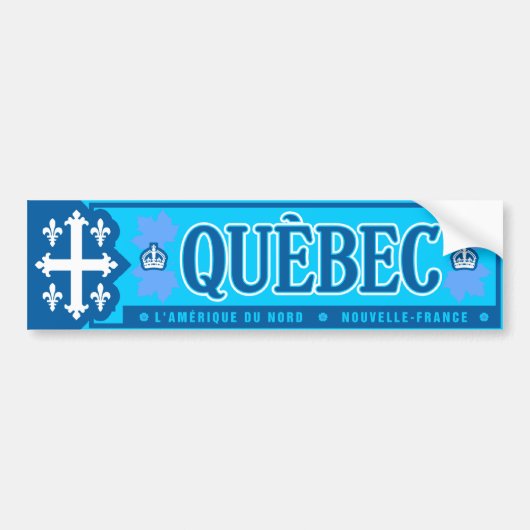 Québec. Nouvelle-France Bumpersticker (Voorkant)