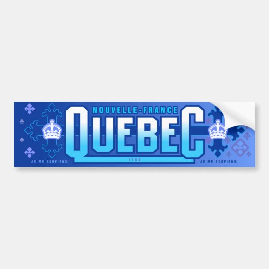 Québec. Nouvelle-France Bumpersticker (Voorkant)