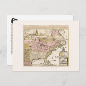 Quebec/Nouvelle-France middeleeuwse kaart Amerika (Voorkant / Achterkant)