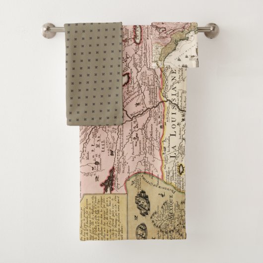Quebec/Nouvelle-France middeleeuwse kaart Amerika Bad Handdoek (Insitu)