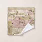 Quebec/Nouvelle-France middeleeuwse kaart Amerika Bad Handdoek (Wasdoekje)