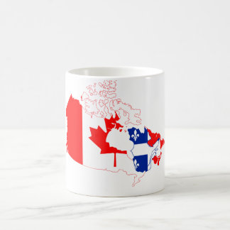 Quebec onder Canadese vlag, kaart Koffiemok