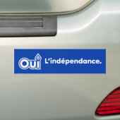 Quebec OUI Onafhankelijkheid Bumpersticker (Op auto)