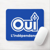 Quebec OUI Onafhankelijkheid Muismat (Met muis)
