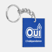 Quebec OUI Onafhankelijkheid Sleutelhanger (Voorkant Links)