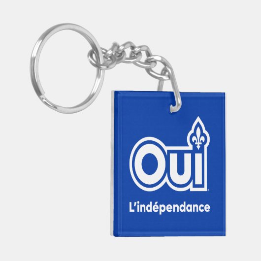 Quebec OUI Onafhankelijkheid Sleutelhanger (Voorkant Links)