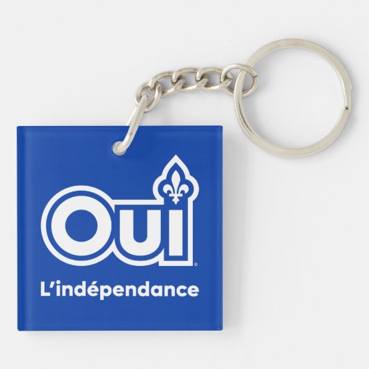 Quebec OUI Onafhankelijkheid Sleutelhanger (Achterkant)