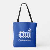 Quebec OUI Onafhankelijkheid Tote Bag (Achterkant)
