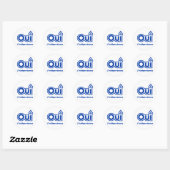 Quebec OUI Ronde Sticker (Vel)