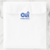 Quebec OUI Ronde Sticker (Tas)