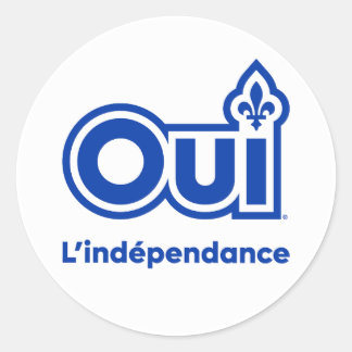 Quebec OUI Ronde Sticker