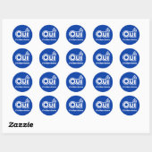 Québec OUI Ronde Sticker (Vel)